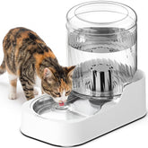 JUNSPOW vista frontal de la fuente manteniendo agua limpia para gatos
