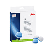 Jura envase frontal con 25 pastillas mostrando facilidad de mantenimiento