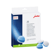 Jura envase frontal con 25 pastillas mostrando facilidad de mantenimiento