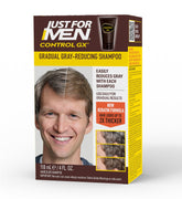 Just for Men Control GX envase frontal mostrando marca y tamaño, opción gradual