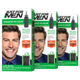 Just for Men empaque frontal H-45 mostrando tono y beneficios visibles