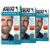 Just For Men front packaging showing light brown shade and benefits