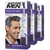 Just For Men envase Touch of Gray frente mostrando etiqueta y tono, beneficio: guía visual del color