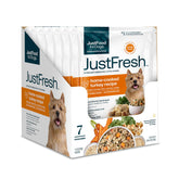 JustFoodForDogs front packaging showing turkey label and benefits