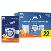 Juven orange front view showing 30-count packets and clear usage benefit