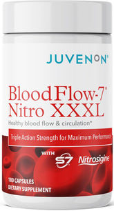 Juvenon BloodFlow-7 front packaging showing product benefits and branding