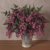 Juxdp front view of six stems in vase showing dusty plum decor benefit