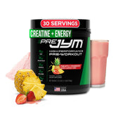 JYM Pre JYM front label showing product benefits and flavor for clear buying decision