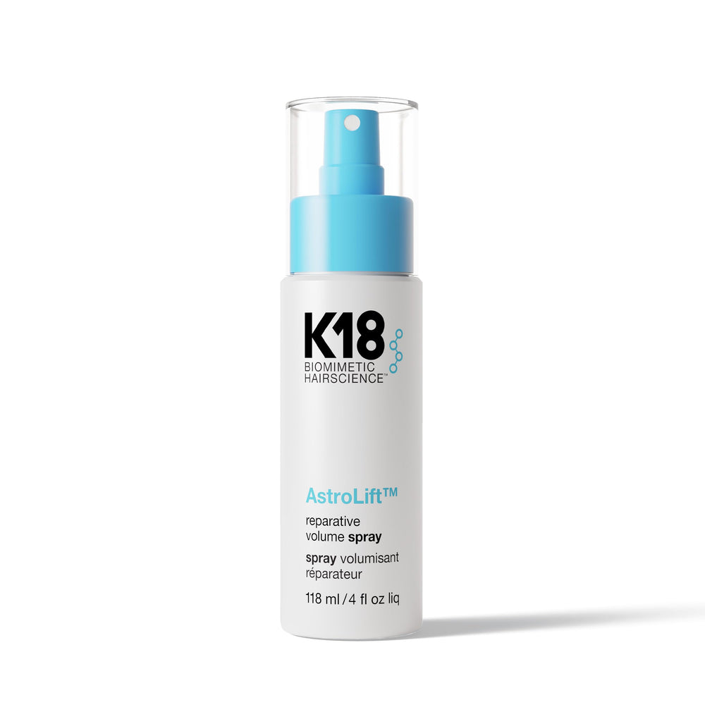 K18 AstroLift frontal del envase mostrando diseño y volumen