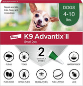 K9 Advantix empaque frontal mostrando dosis y beneficios