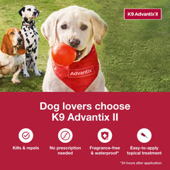 K9 Advantix mostrando aplicación en omóplato para uso fácil