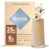 Ka'Chava tub front view showing vanilla meal shake benefits