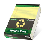 KAISA frontal del pack de 12 blocs mostrando formato y color canario, ideal para oficinas