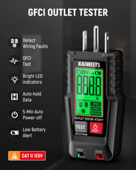 KAIWEETS detector con linterna encendida para trabajar en zonas oscuras