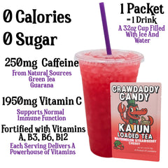 KaJun LOADED TEA polvo textura color brillante que resalta sabor candy intenso