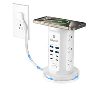 kakyanill front view tower showing outlets and slim footprint for space saving