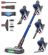 KARDV front view of stick vacuum showing compact design and powerful cleaning