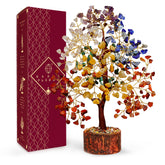 KARMAPLEDGE vista frontal del árbol de cristal que decora y aporta color