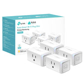 Kasa Smart plug mini frontal mostrando enchufe y diseño compacto, facilita instalación