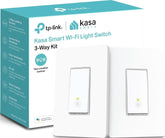 Kasa Smart HS210 front view showing modern switch face and easy control benefits