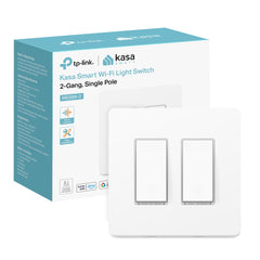 Kasa Smart HS200-2 frontal mostrando diseño empotrado y control doble