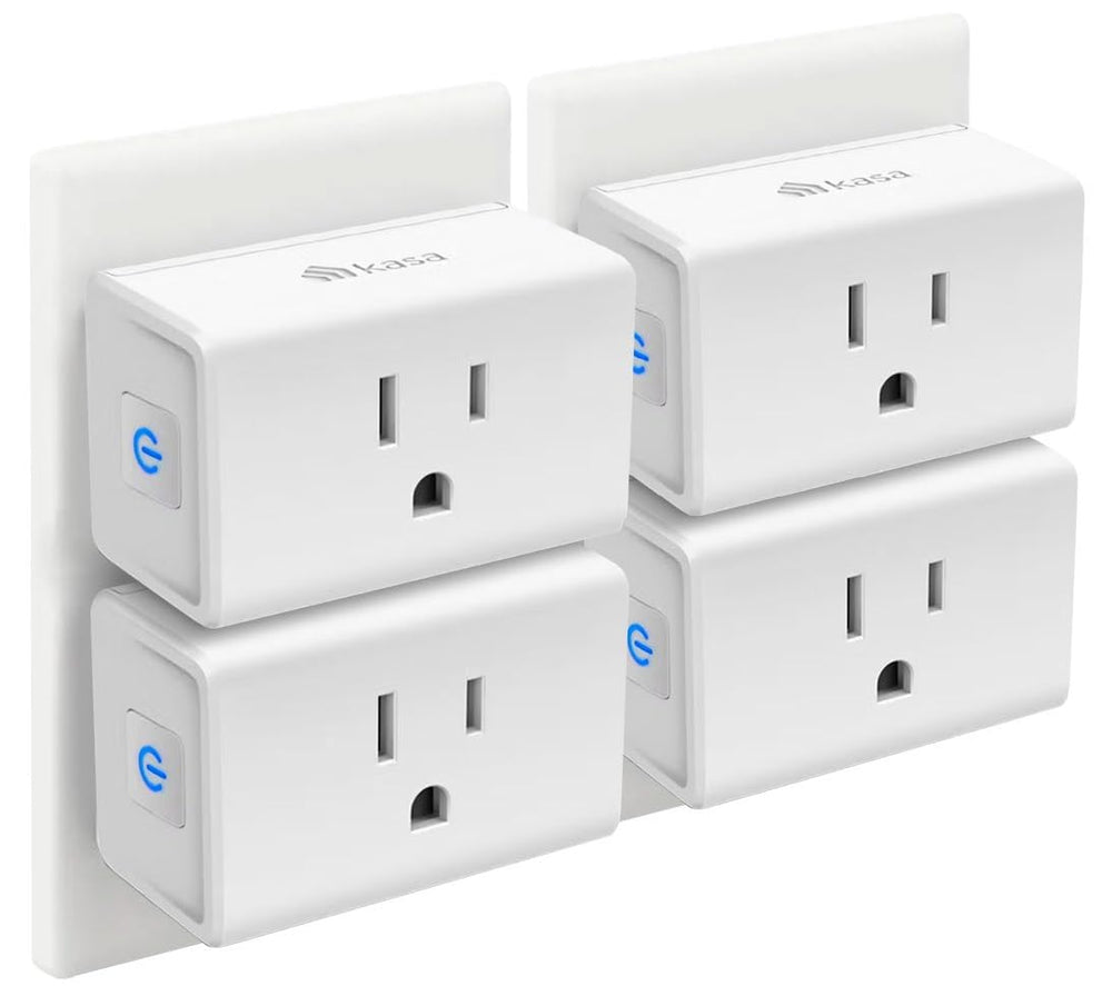 Kasa Smart front view showing compact plug saving outlet space