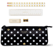 kate spade new york estuche frontal con lunares, elegante y práctico