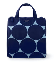 kate spade new york front view of Joy Dot cooler shows stylish pattern and compact size benefit