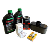 Kawasaki tune-up kit front packaging showing genuine part number and fitment benefits