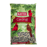 Kaytee bolsa delantera 7 lb mostrando marca y diseño, atrae cardenales fácilmente
