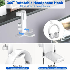 KDD colgador de auriculares en uso, mantiene auriculares accesibles y ordenados