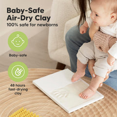 KeaBabies arcilla textura cercana para impresiones nítidas y seguras