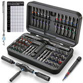 KELIN front view of open case showing organized bits and handle, practical portability benefit