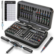 KELIN front view of open case showing organized bits and handle, practical portability benefit