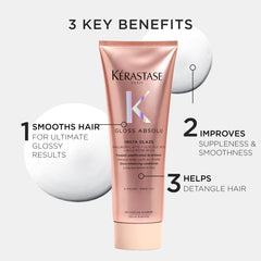 KÉRASTASE comparación puntas antes y después para mostrar control del frizz