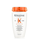 KÉRASTASE Nutritive Bain Satin frontal botella elegante y beneficios hidratantes