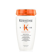 KÉRASTASE Nutritive Bain Satin frontal botella elegante y beneficios hidratantes