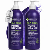KESMEDIK envase frontal del set mostrando tono morado y beneficios