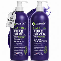 KESMEDIK envase frontal del set mostrando tono morado y beneficios