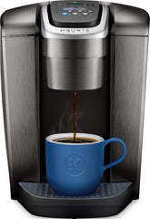 Keurig K-Elite front view showing brushed slate finish and sleek metal accents for style