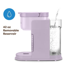 Keurig K-Express brewing into a travel mug demonstrating travel-mug friendly drip tray benefit