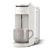 Keurig K-Mini Mate Plus front view showing compact brewer and benefits of space-saving design
