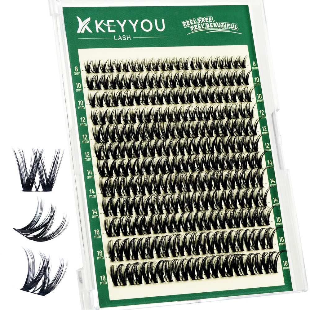 KEYYOU envase frontal con 132 clusters mostrando variedad y facilidad