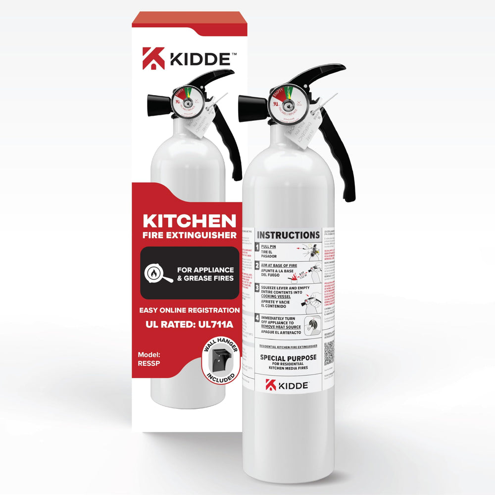 Kidde 711A frente del extintor mostrando diseño y etiqueta