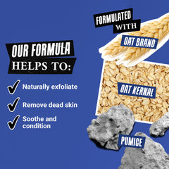 Kiehl's barra en uso bajo la ducha para exfoliación corporal vigorizante