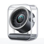 KIMMOO frontal del ventilador mostrando diseño compacto y elegante