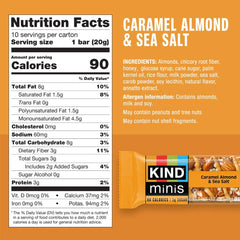 Tres sabores KIND Minis alineados, evidencia surtido y elección