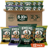 kindling empaque frontal del pack variado mostrando diseño y beneficios