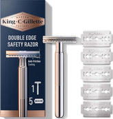 King C. Gillette vista frontal del cabezal y mango, precisión profesional
