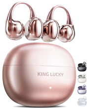 Kinglucky auriculares clip-on Gen 3 frontal mostrando diseño rosa y ajuste seguro